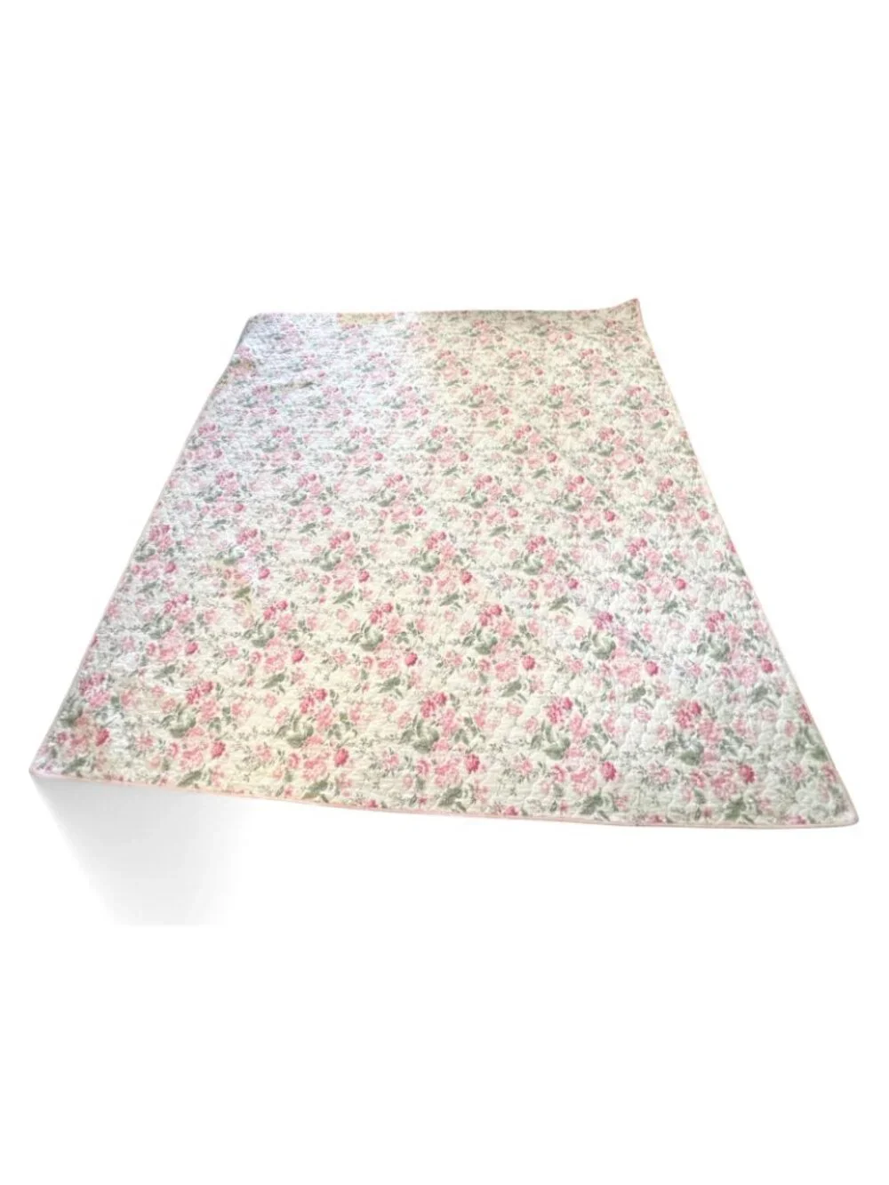 Laura Ashley Breezy Floral King Quilt set 104”x 90” Cottage Core Shabby Chic